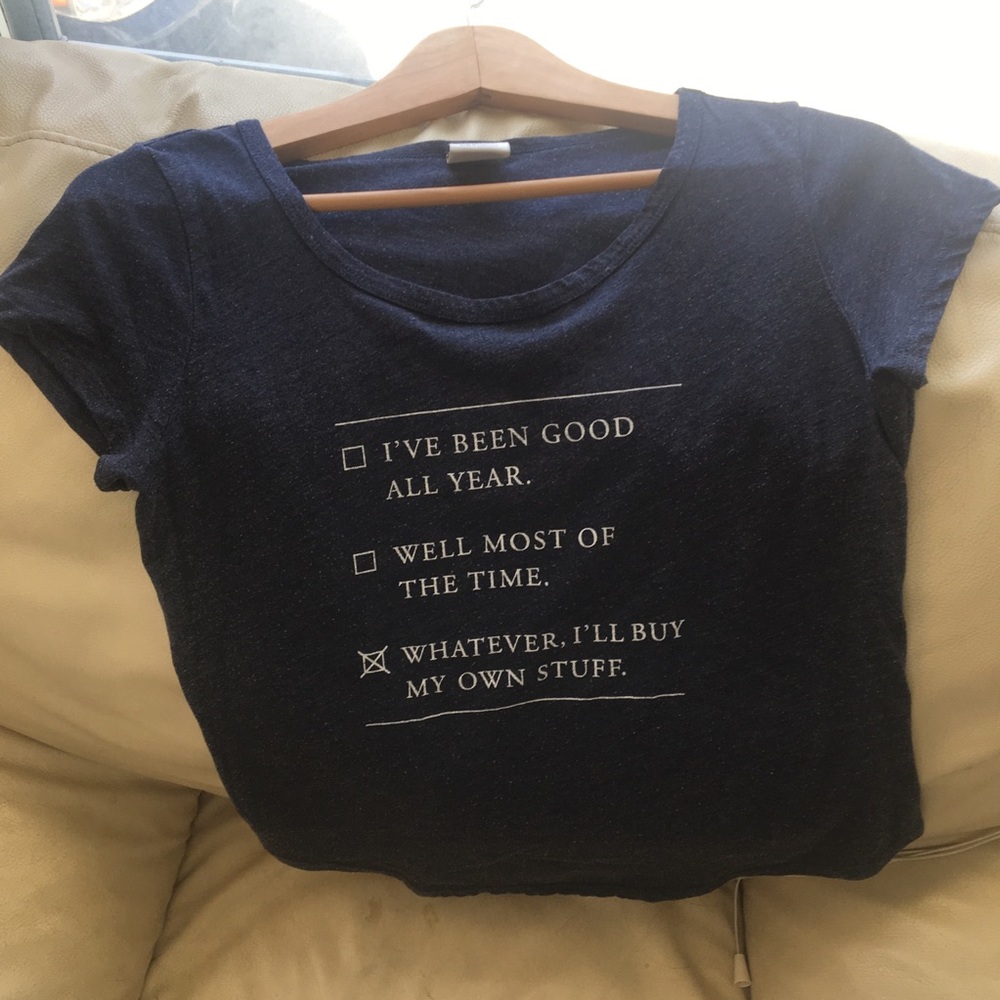Abercrombie kids Navy Christmas graphic tee